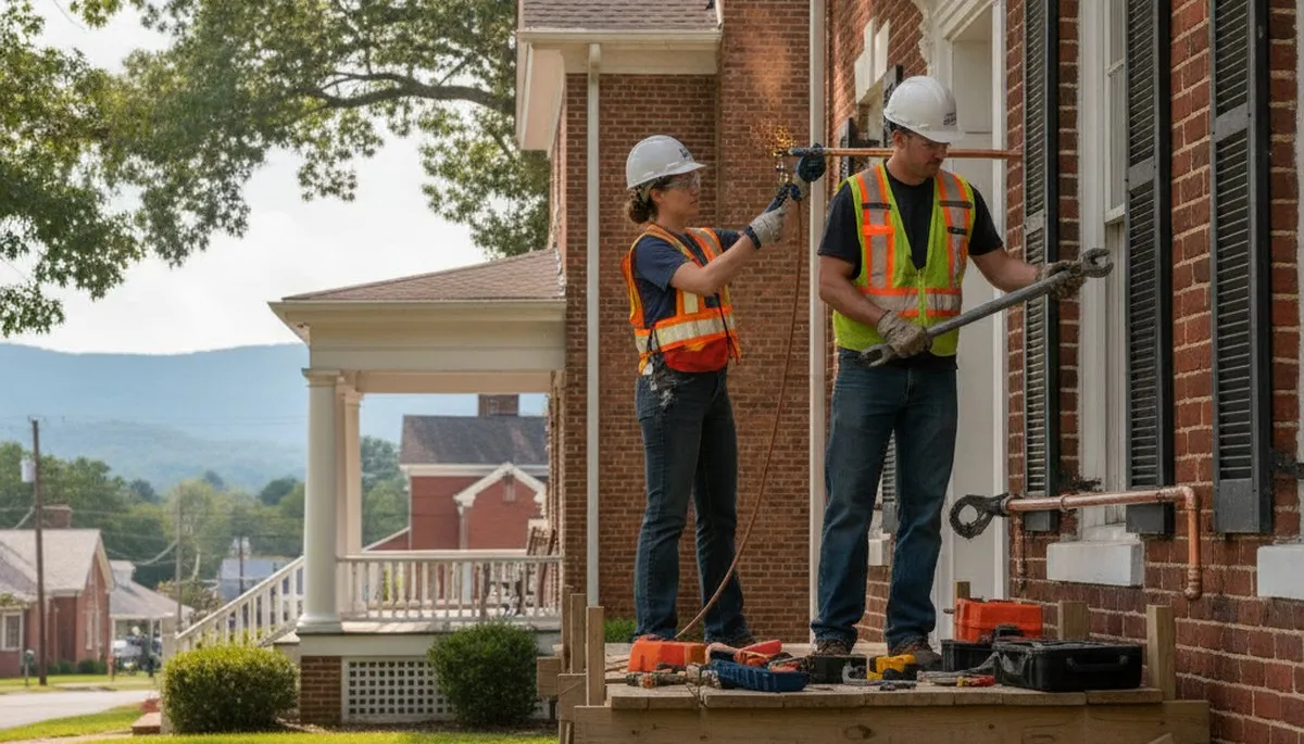 Plumbing repair team serving Lynchburg, VA for fast leak and pipe repair services