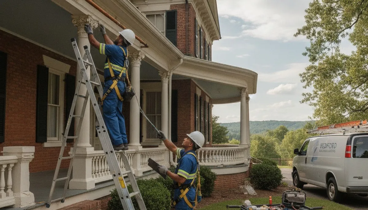 Plumber providing repair service in Lynchburg, VA for a plumbing-repair business