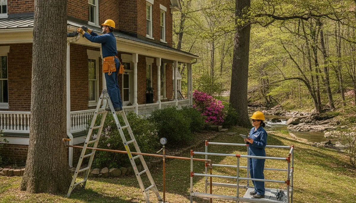 Plumbing repair service van in Lynchburg, VA for local emergency and residential plumbing repairs