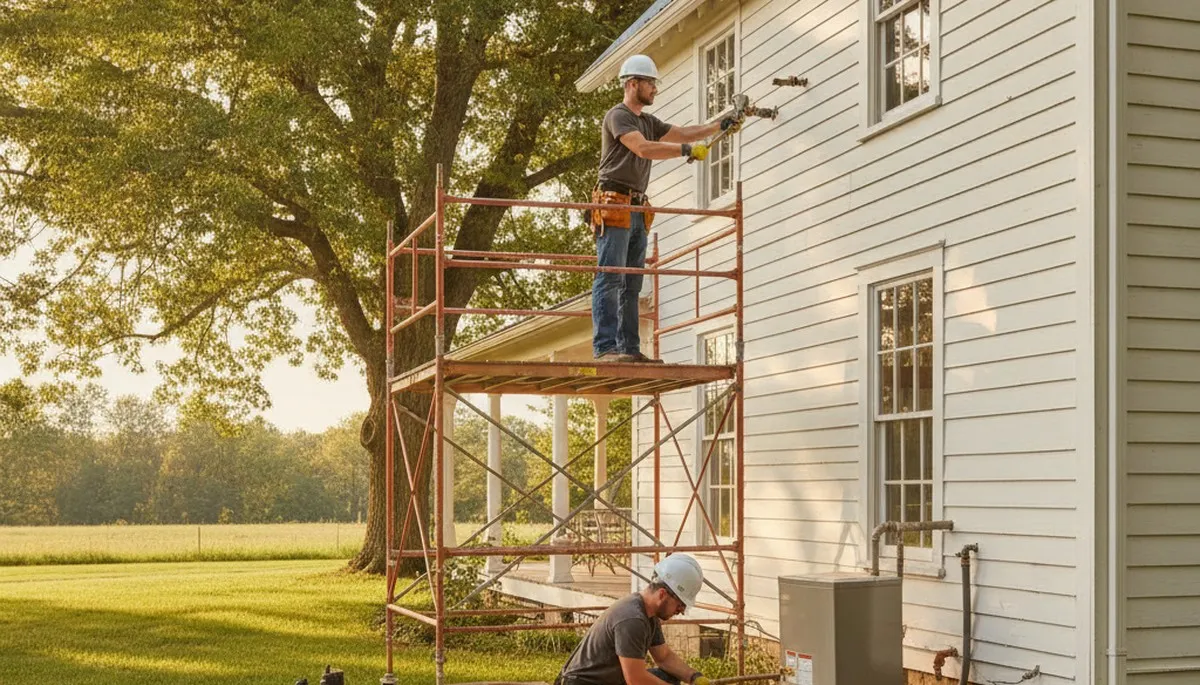 Plumber repairing a pipe in Lynchburg, VA for reliable plumbing repair services