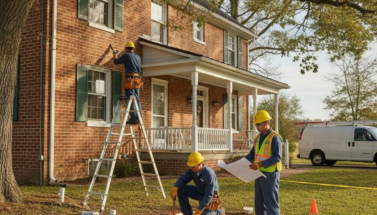 Plumber repairing a pipe in Lynchburg, VA for plumbing repair service