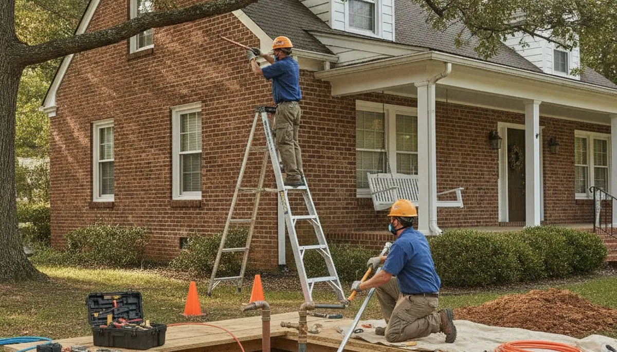 Plumbing repair technician serving Lynchburg, VA for residential and commercial pipe repairs