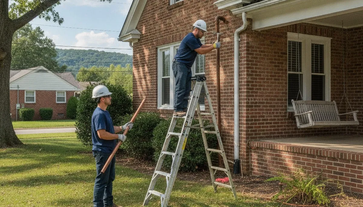 Professional plumber providing repair services in Lynchburg, VA for local plumbing issues