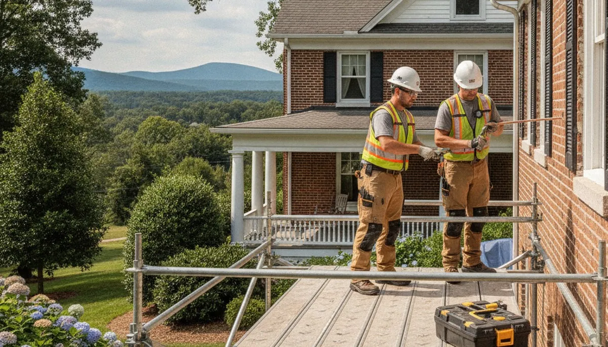 Plumber repairing a pipe in Lynchburg, VA for local plumbing repair service