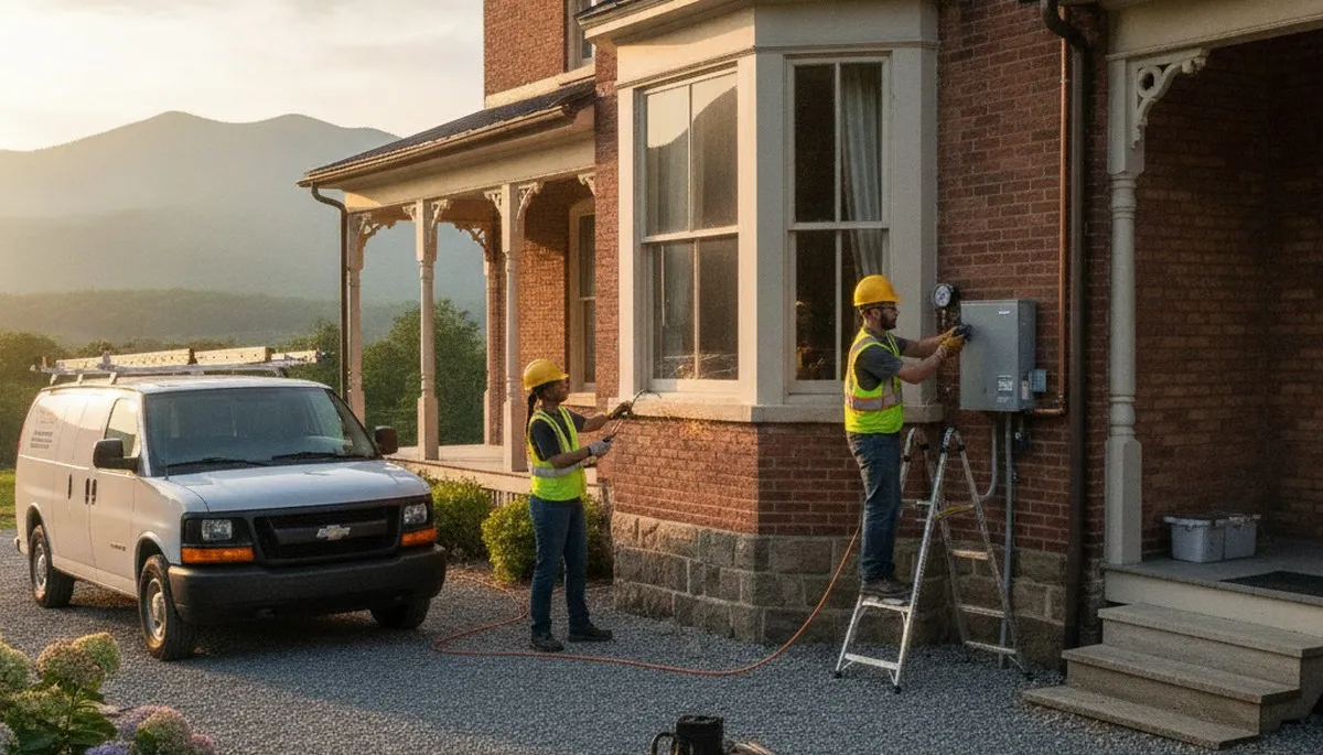 Plumbing repair service van in Lynchburg, VA for local emergency plumbing and leak repair