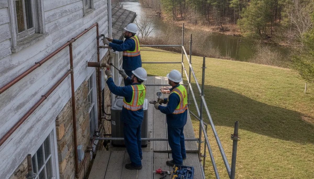 Plumbing repair service van in Lynchburg, VA for residential and commercial plumbing needs