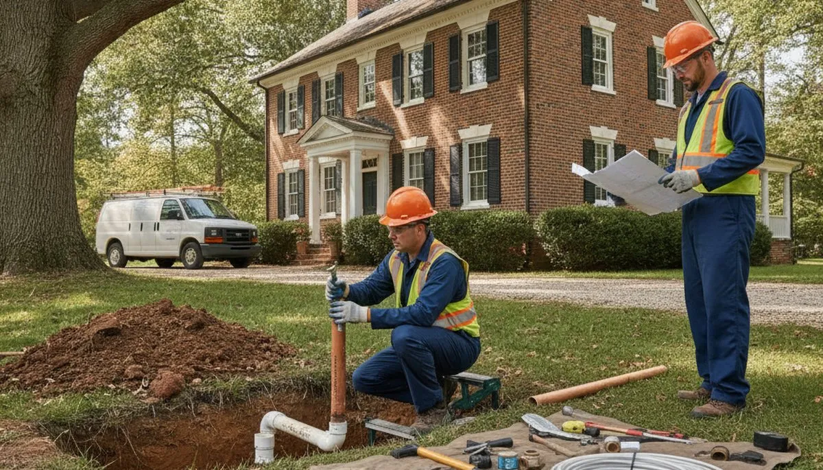 Plumber repairing pipes in Lynchburg, VA for reliable plumbing repair service