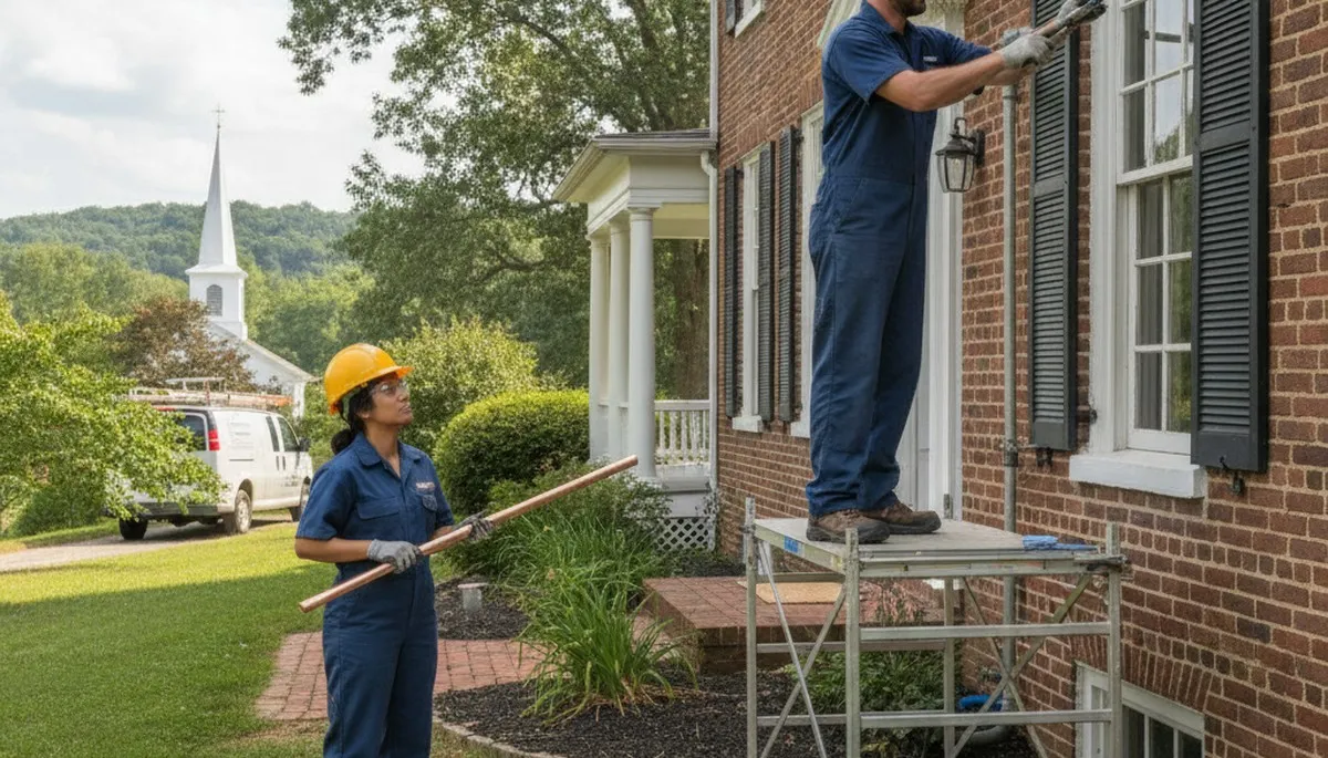 Plumber repairing a leak in Lynchburg, VA for reliable plumbing repair services