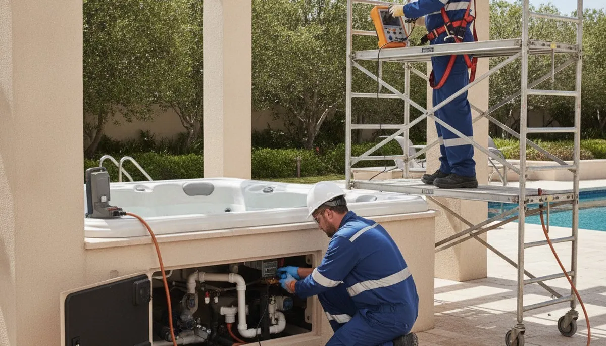 Spa repair service in Lynchburg, VA for homes, handling jet and heater issues for local plumbers