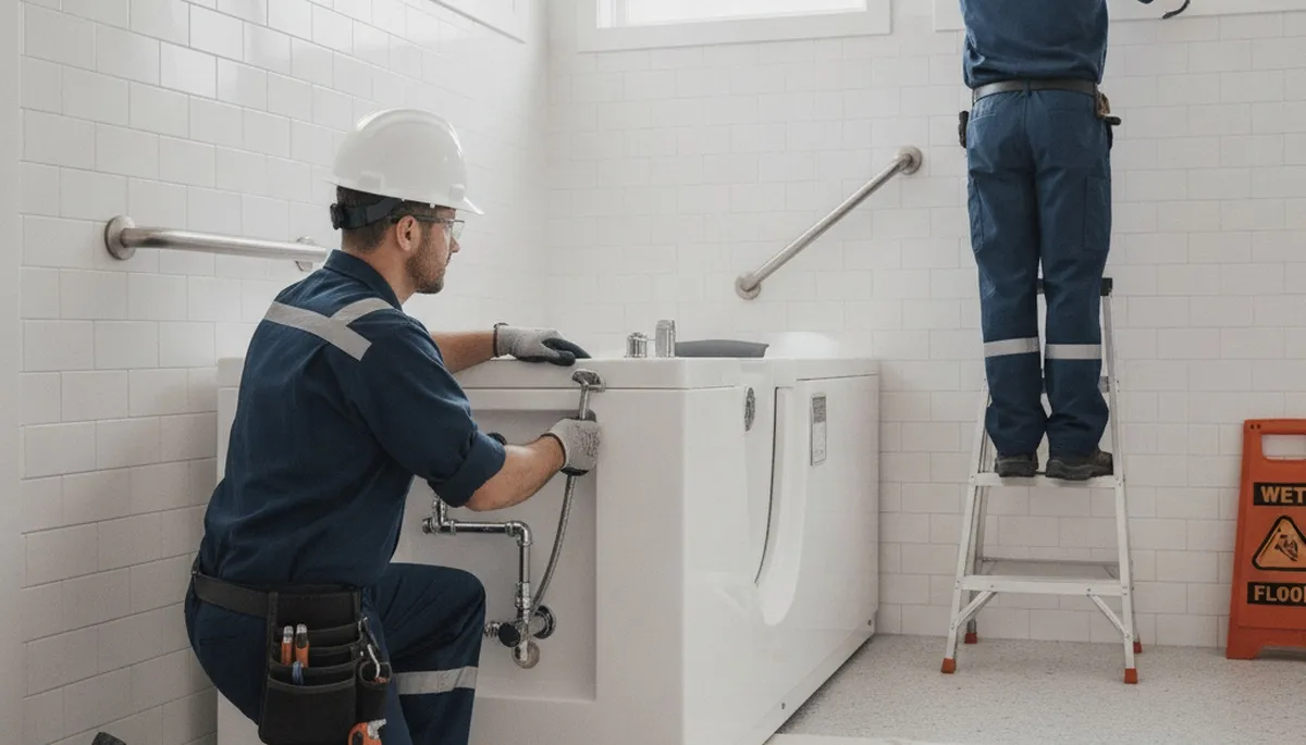 Walk-in tub installation for Lynchburg, VA homes by On Call Plumbers